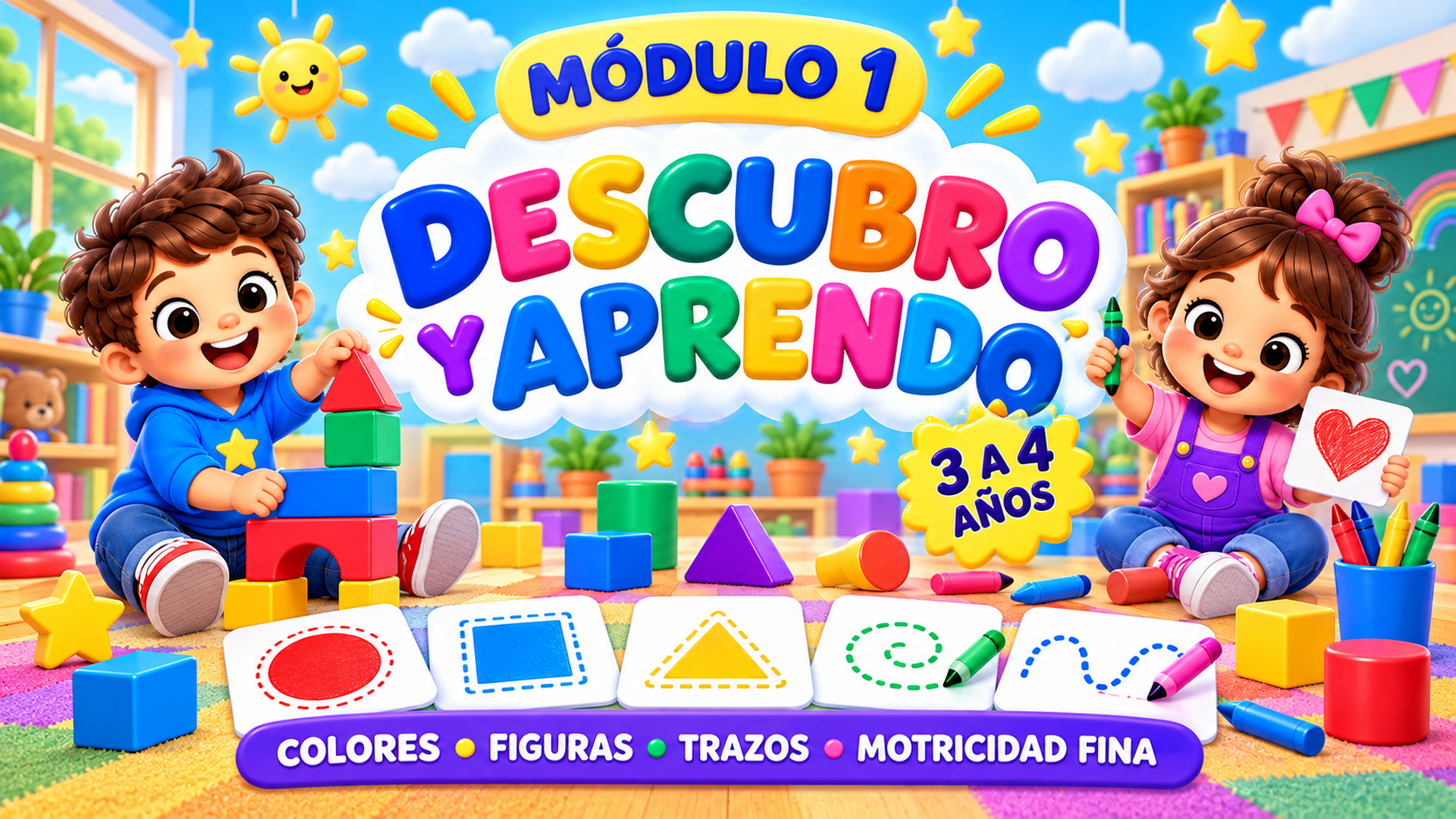 Módulo Descubro y Aprendo para niños de 3 a 4 años